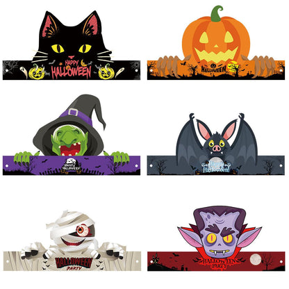 Ensemble de 6 chapeaux ou bandeaux en papier pour Halloween Lighteme