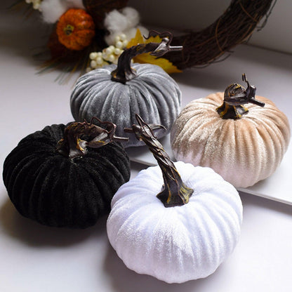 Mini citrouilles d'Halloween en velours Lighteme