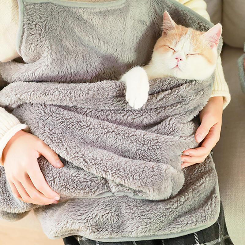 Tablier de couchage Lighteme Velvet Soft Cat, sac de voyage décontracté