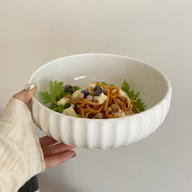 Lighteme Vertical Grain Ceramic Bowl