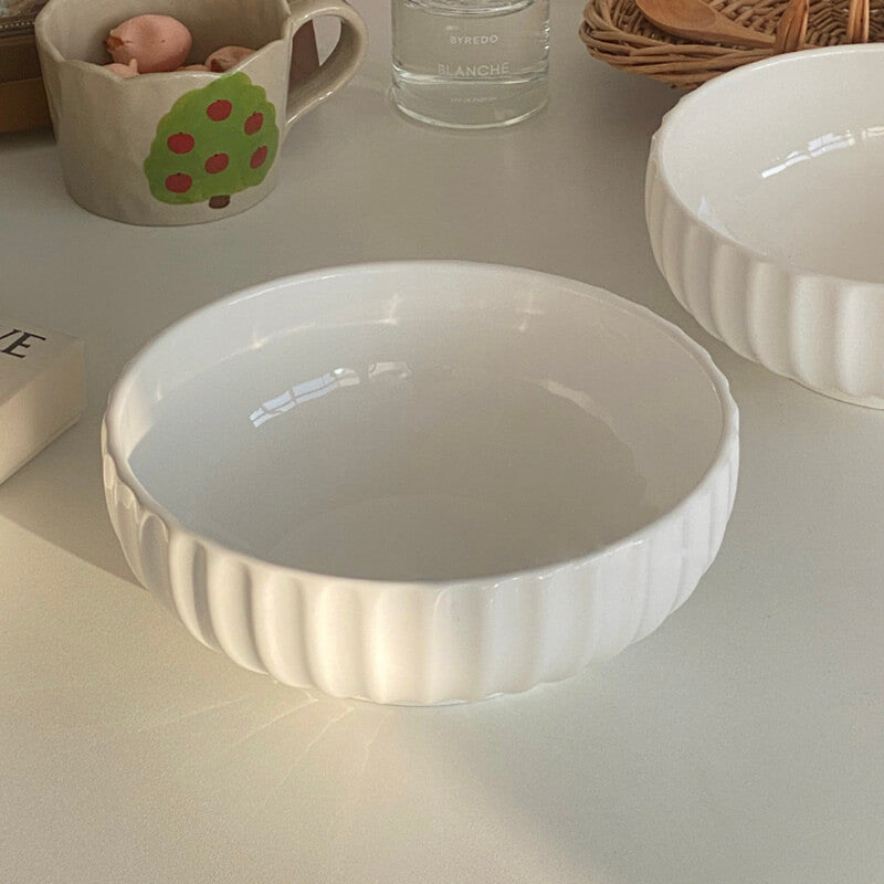 Lighteme Vertical Grain Ceramic Bowl