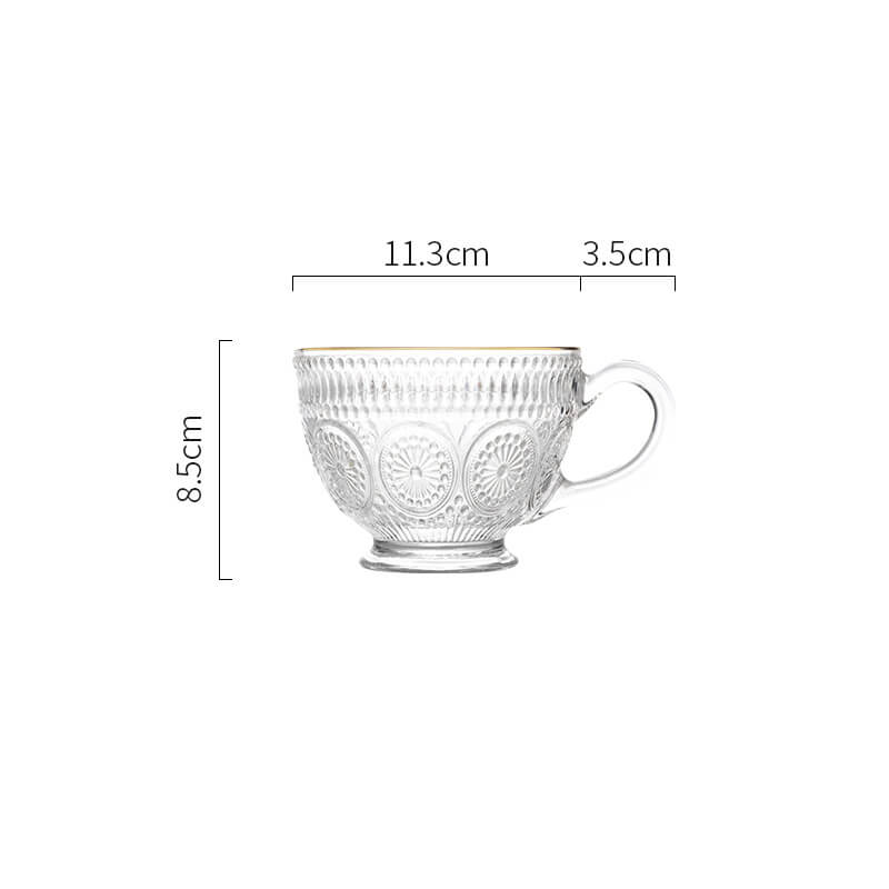 Tasse en verre gaufré vintage Lighteme