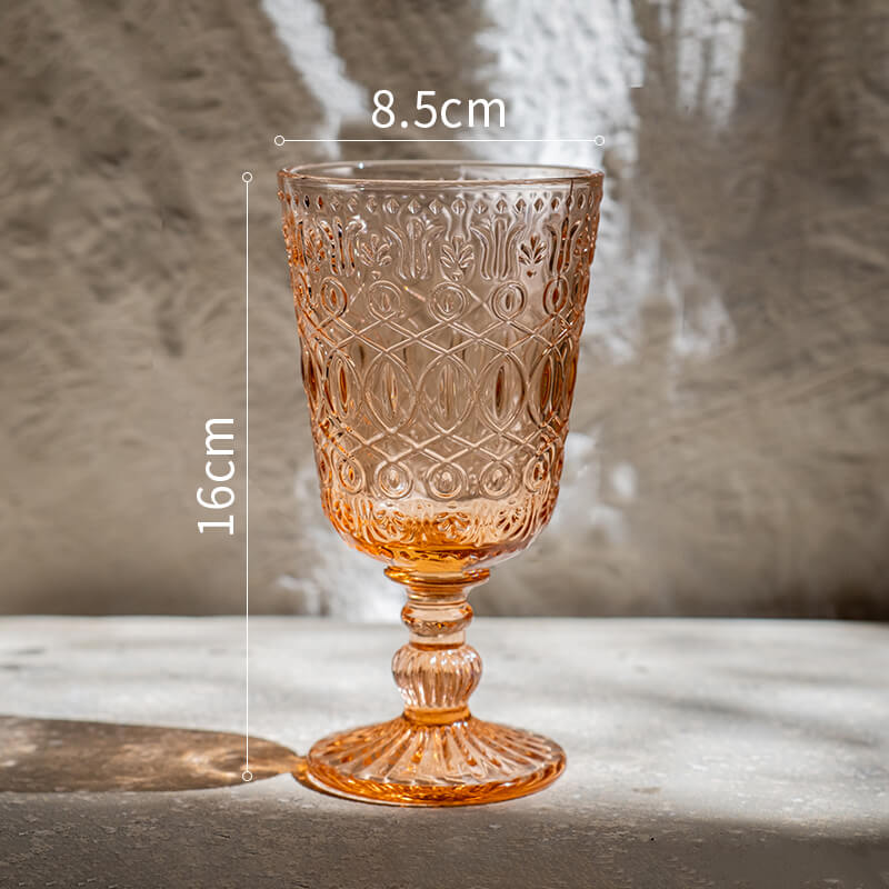 Lighteme Perlglanz-Glasbecher im Vintage-Stil mit Prägung