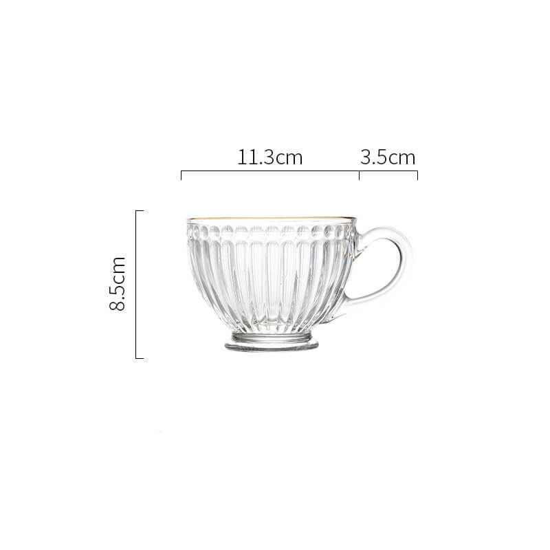 Tasse en verre gaufré vintage Lighteme