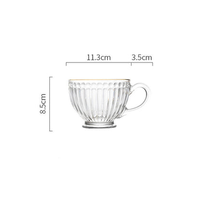 Tasse en verre gaufré vintage Lighteme