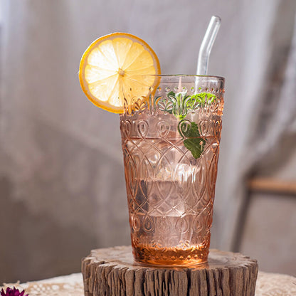 Lighteme Perlglanz-Glasbecher im Vintage-Stil mit Prägung
