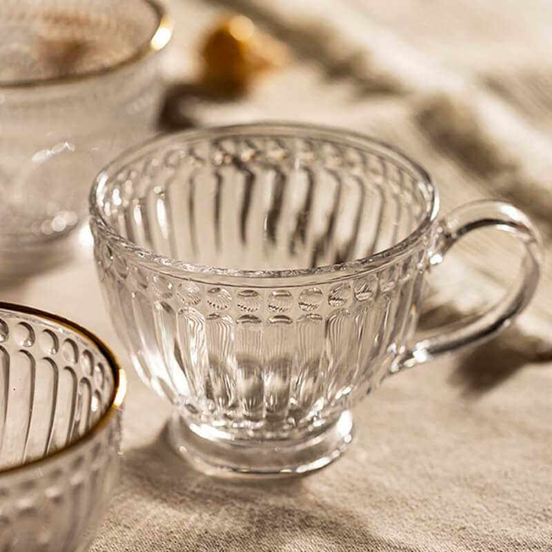 Tasse en verre gaufré vintage Lighteme