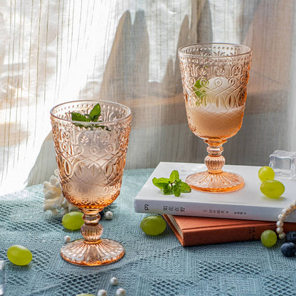Lighteme Perlglanz-Glasbecher im Vintage-Stil mit Prägung