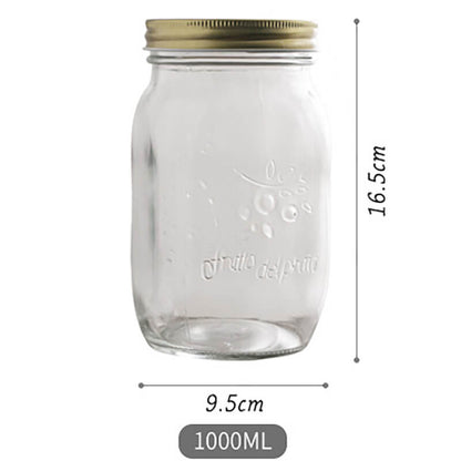 Bocal de rangement en verre gaufré vintage Lighteme