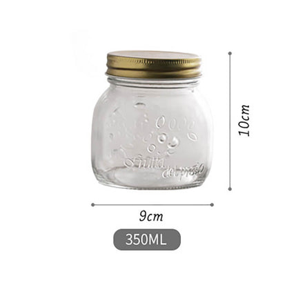 Bocal de rangement en verre gaufré vintage Lighteme