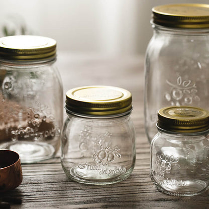 Bocal de rangement en verre gaufré vintage Lighteme