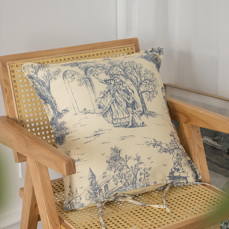 Lighteme Kissenbezug aus Baumwolle mit Vintage-Blumenmuster
