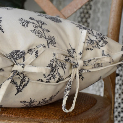Lighteme Sofakissenbezug mit Vintage-Strichzeichnung und Blumenmotiv