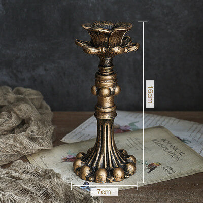 Bougeoir Lighteme Vintage Lotus en résine