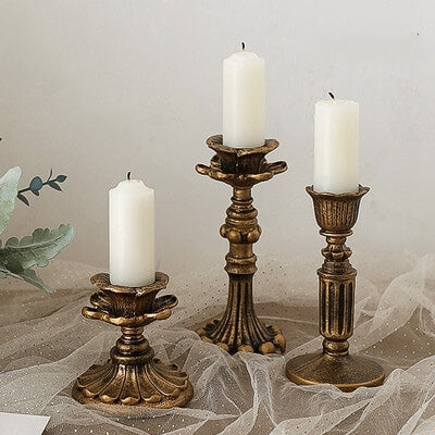 Bougeoir Lighteme Vintage Lotus en résine