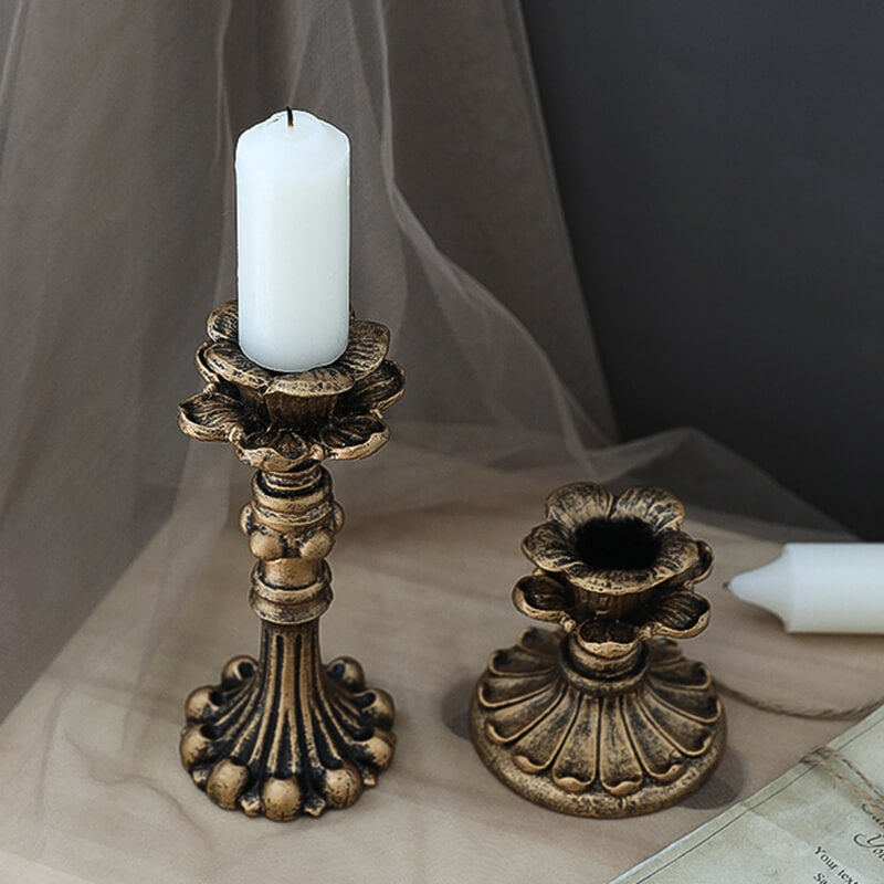 Bougeoir Lighteme Vintage Lotus en résine