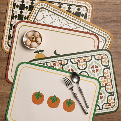 Set de table en cuir imprimé vintage Lighteme