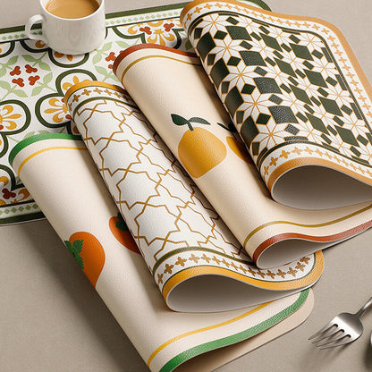 Set de table en cuir imprimé vintage Lighteme