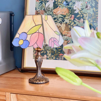 Lampe de table vintage en vitrail Lighteme