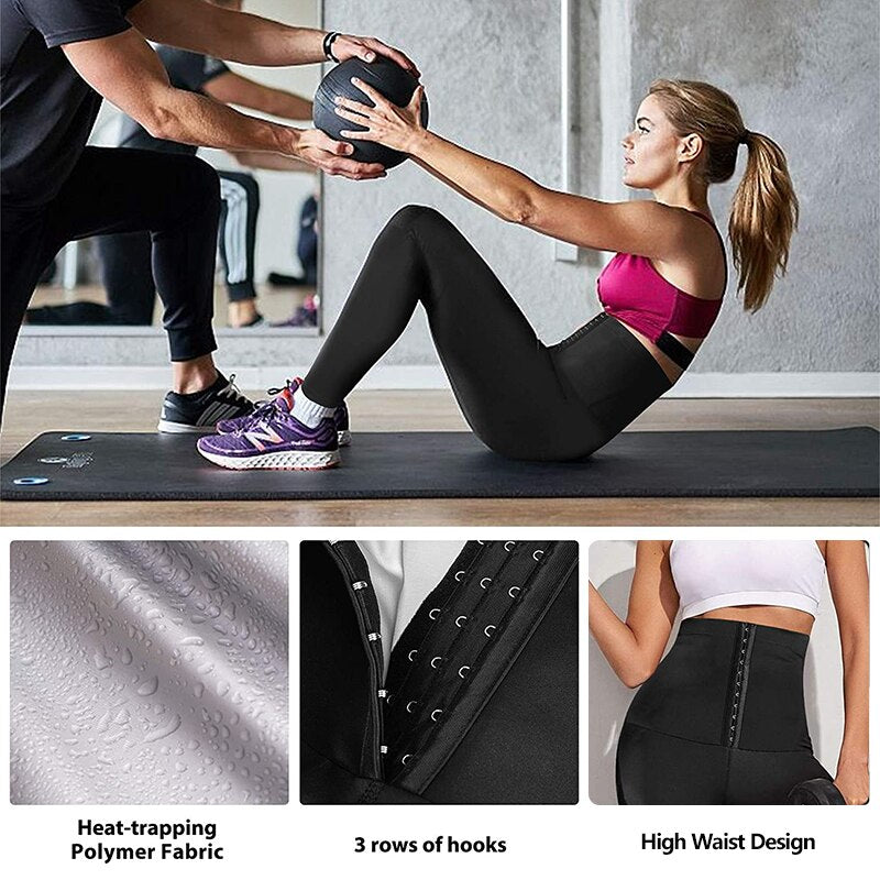 Lighteme Ceinture gainante pour femme, effet sauna, effet gainant