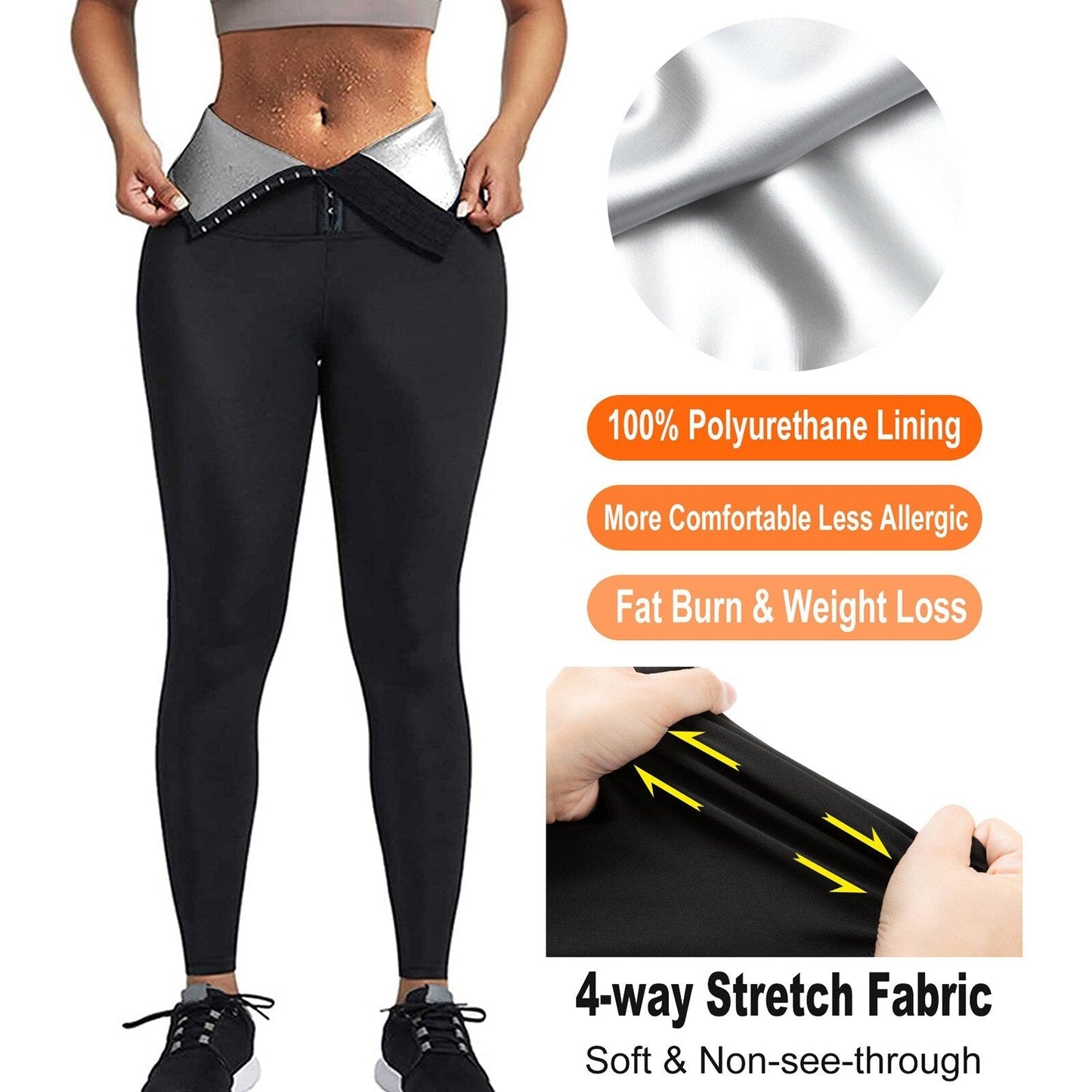 Lighteme Ceinture gainante pour femme, effet sauna, effet gainant