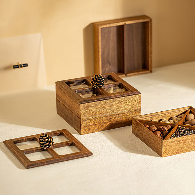 Lighteme Walnut Storage Box