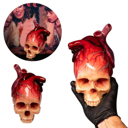 Sculpture réaliste de crâne en forme de cœur pour Halloween de Lighteme