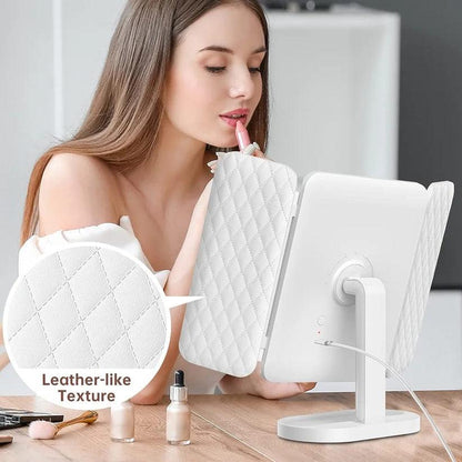 Lighteme Dreifach klappbarer LED-Schminkspiegel 