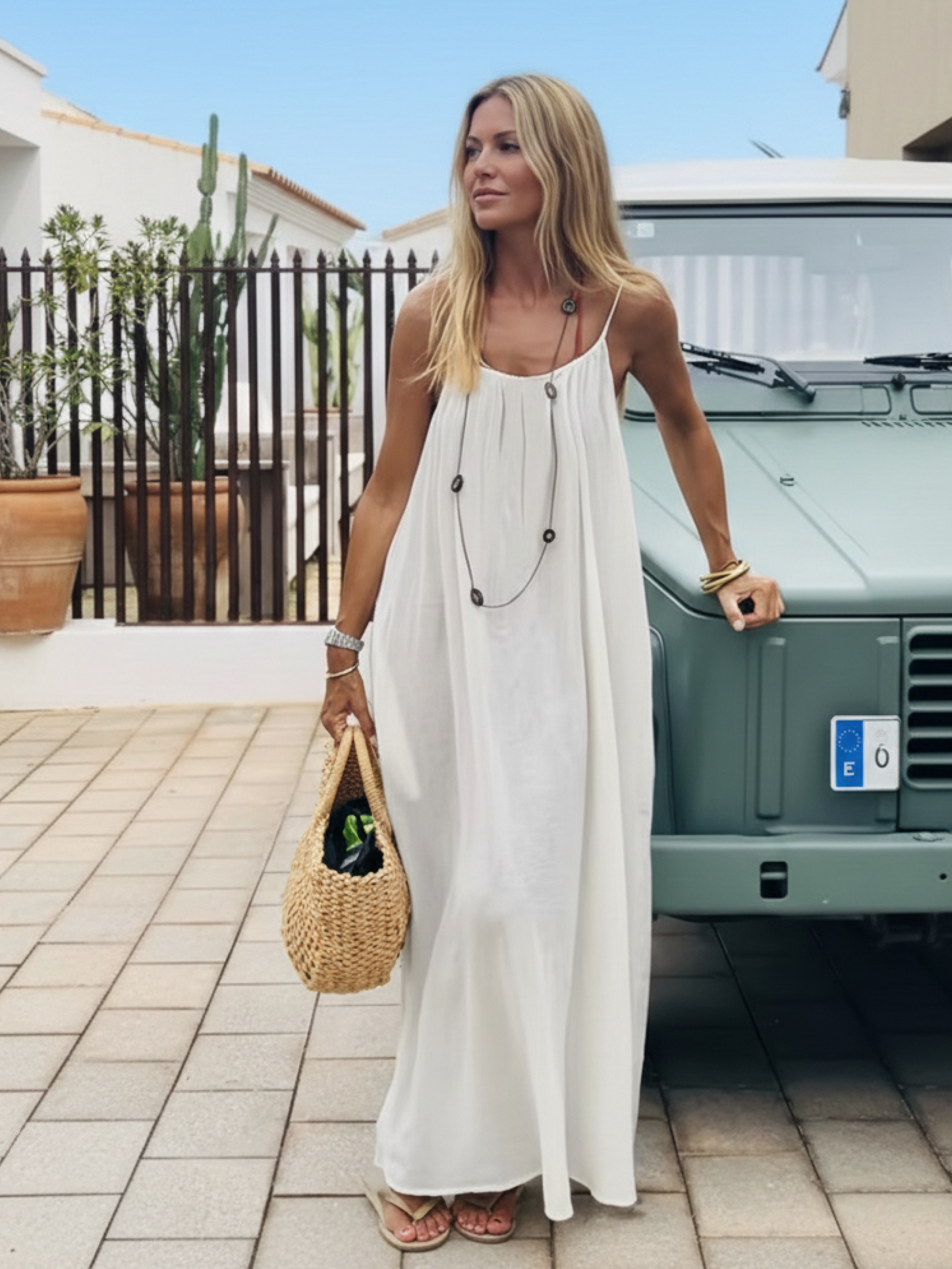 Loose Fit Spaghetti Strap Dress