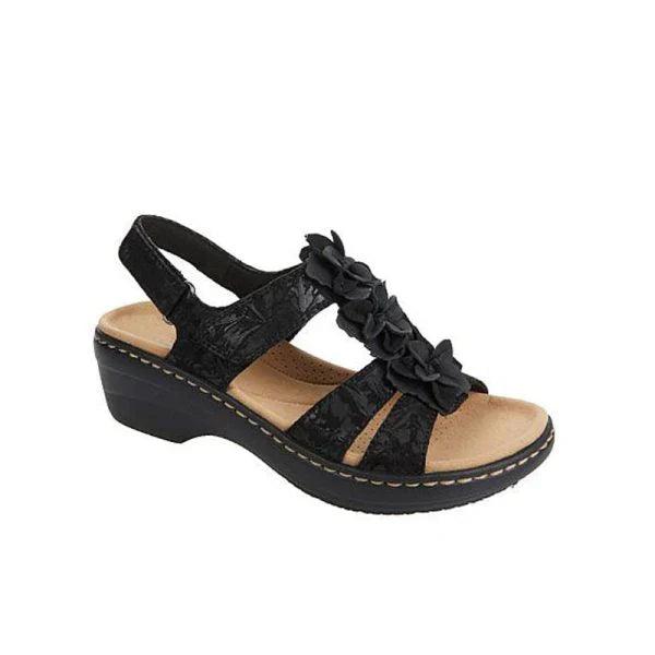 Lighteme Flache Sandalen mit Blumenmuster