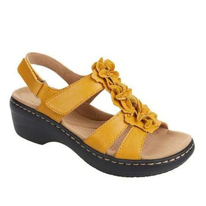 Lighteme Flache Sandalen mit Blumenmuster