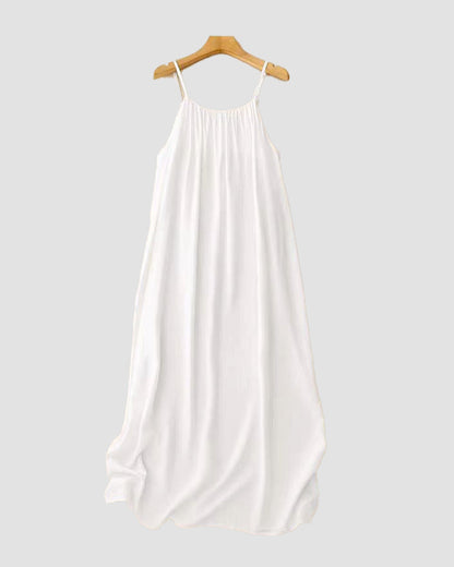 Lighteme Women's Solid Color Backless Cami Dress