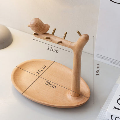 Étagère de rangement de bureau en bois Lighteme en forme d'oiseau