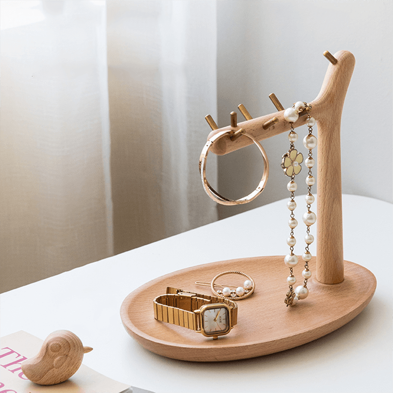 Étagère de rangement de bureau en bois Lighteme en forme d'oiseau