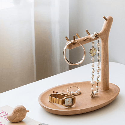 Étagère de rangement de bureau en bois Lighteme en forme d'oiseau