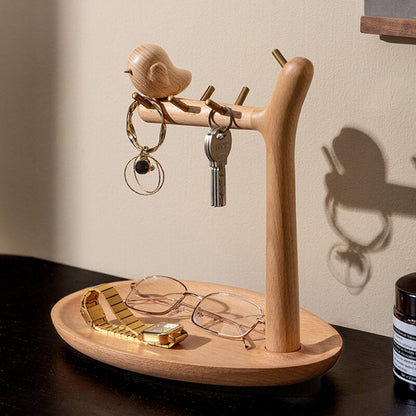 Étagère de rangement de bureau en bois Lighteme en forme d'oiseau