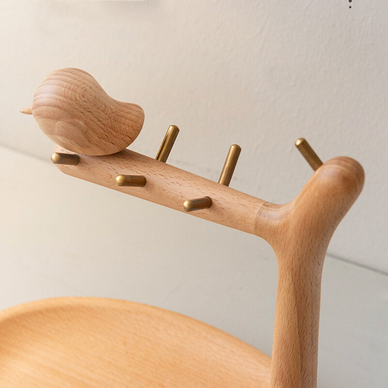 Étagère de rangement de bureau en bois Lighteme en forme d'oiseau