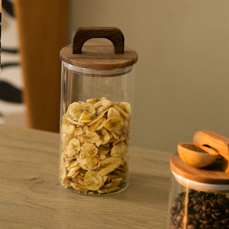 Lighteme Vorratsglas mit Holzgriff