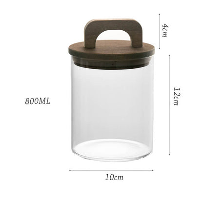 Lighteme Vorratsglas mit Holzgriff