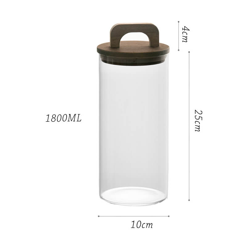 Lighteme Vorratsglas mit Holzgriff