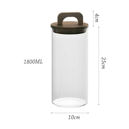 Lighteme Vorratsglas mit Holzgriff