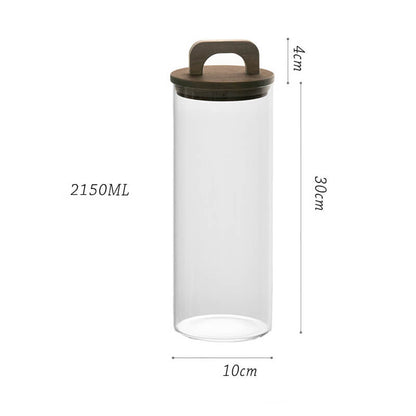 Lighteme Vorratsglas mit Holzgriff