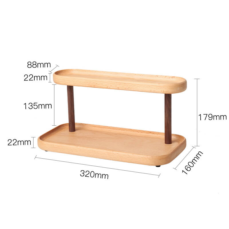 Support de rangement de bureau pour bijoux en bois Lighteme