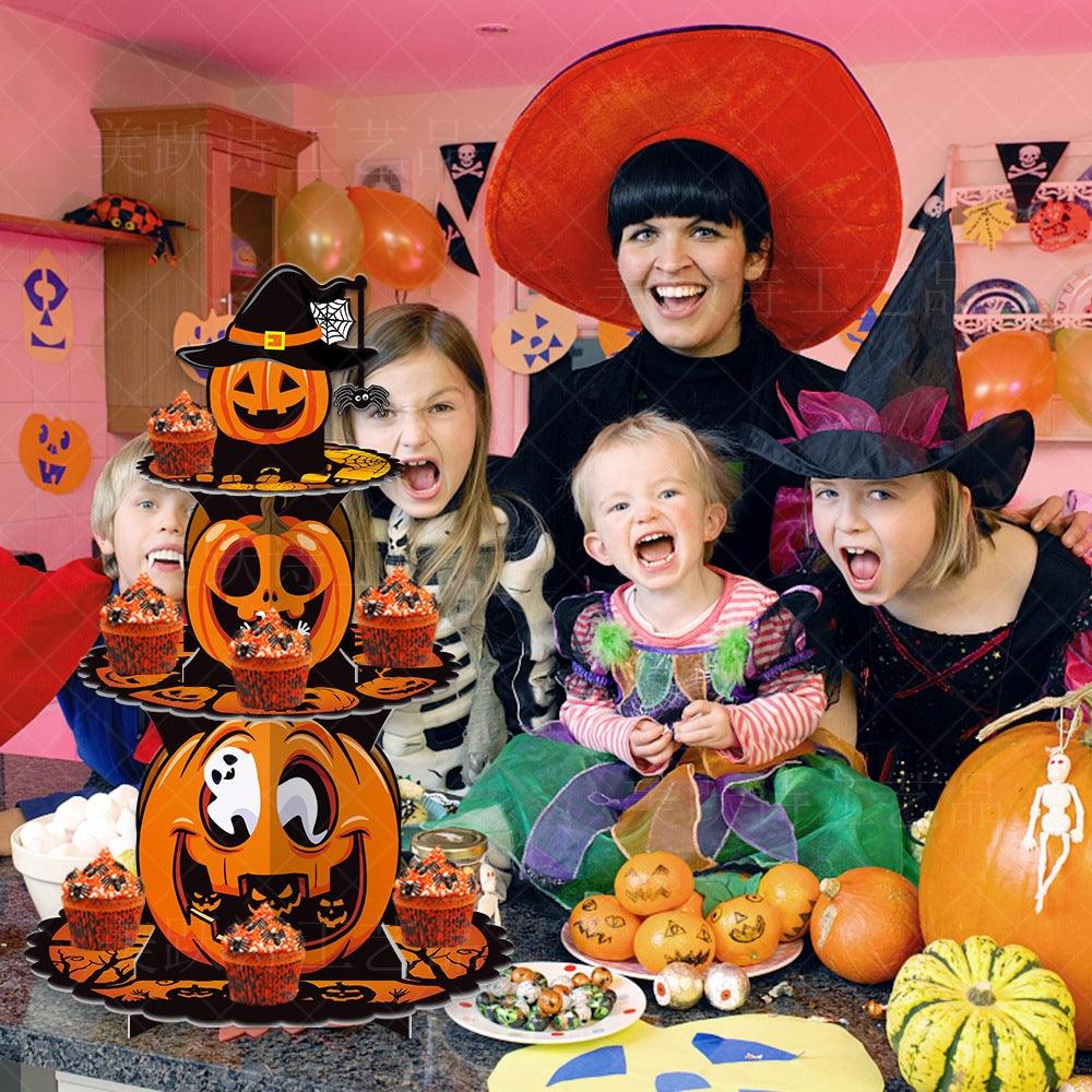 Présentoir à cupcakes Lighteme sur le thème d'Halloween