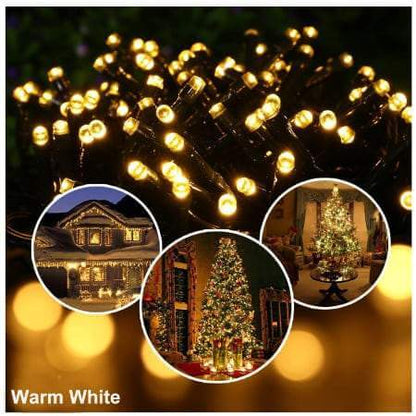 Lighteme Premium warmweiße LED-Solar-Weihnachtsbeleuchtung mit Fernbedienung