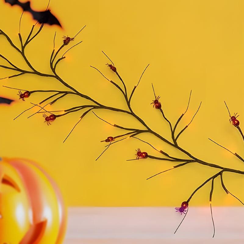 Guirlande lumineuse Halloween en forme d'araignée violette Lighteme