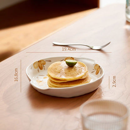 Vaisselle de cuisson en céramique à fleurs jaunes Lighteme