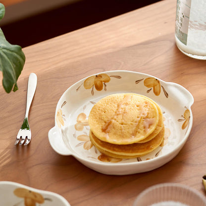 Vaisselle de cuisson en céramique à fleurs jaunes Lighteme