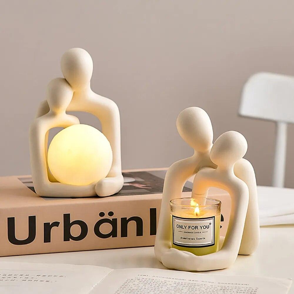 Sculpture de couple de style nordique Lighteme