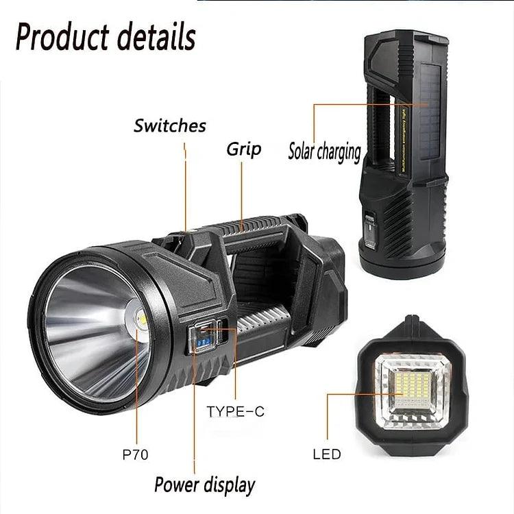 Lighteme USB wiederaufladbarer solarbetriebener Handsuchscheinwerfer